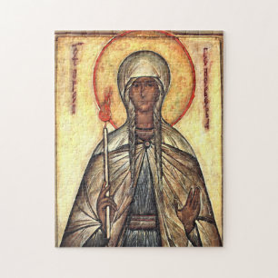 St. Genevieve of Paris Orthodox Christian Icon Jigsaw Puzzle