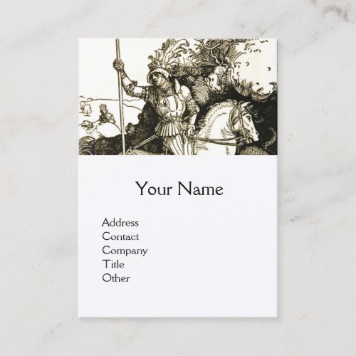 ST GEORGE AND DRAGON  Black White Business Card
