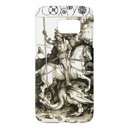 ST GEORGE AND DRAGON  Black White Samsung Galaxy S7 Case