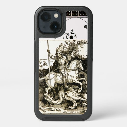 ST GEORGE AND DRAGON  Black White iPhone 13 Case