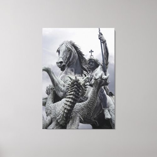 St George and Dragon by Eduard Kiss Canvas Print