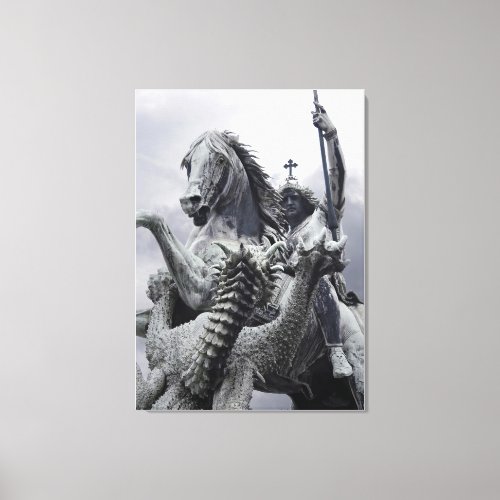 St George and Dragon by Eduard Kiss Canvas Print