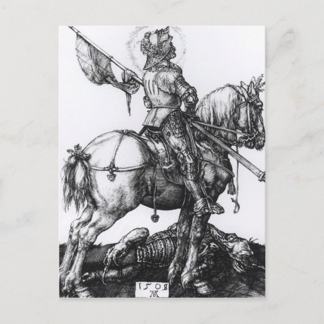 St. George and the Dragon, 1508 Postcard (Front)