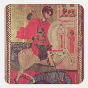St. George and the Dragon, 1667 Square Sticker