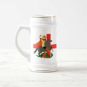 St George and the Dragon and Cross of St George Beer Stein