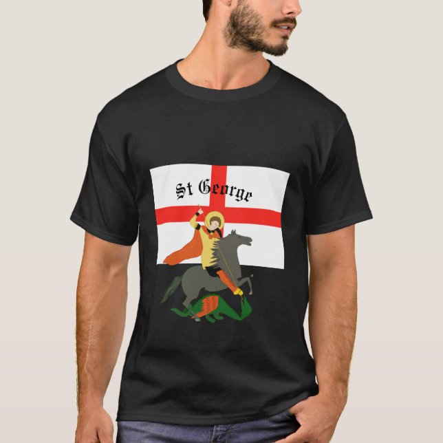 St George and the Dragon and Cross of St George T-Shirt (Front)