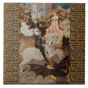 St. George and The Dragon by Bernat Martorell Ceramic Tile