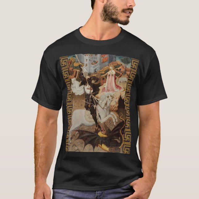 St. George and The Dragon by Bernat Martorell T-Shirt (Front)