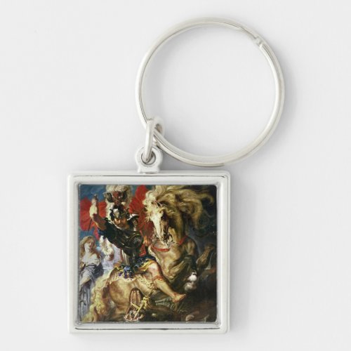 St George and the Dragon c1606 Keychain
