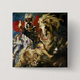 St. George and the Dragon, c.1606 Pinback Button