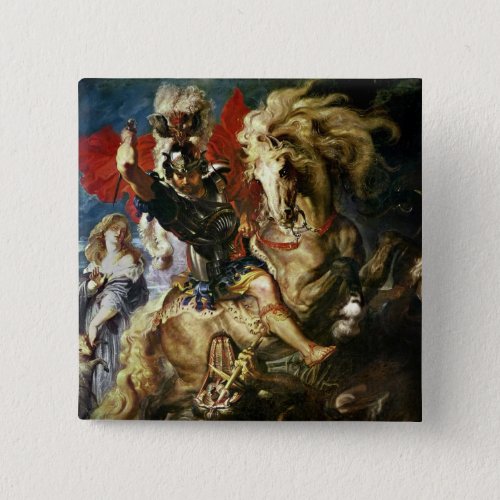St George and the Dragon c1606 Pinback Button