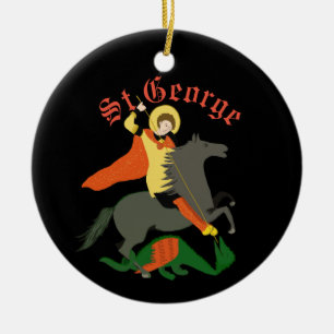 St George and the Dragon Ceramic Ornament