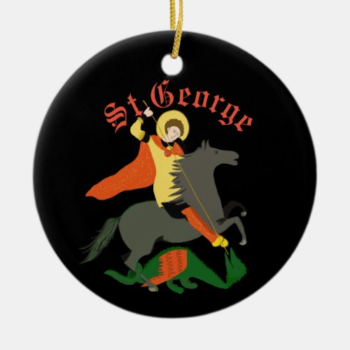 St George and the Dragon   Ceramic Ornament