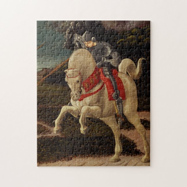 St. George and the Dragon (detail), c.1470 Jigsaw Puzzle (Vertical)
