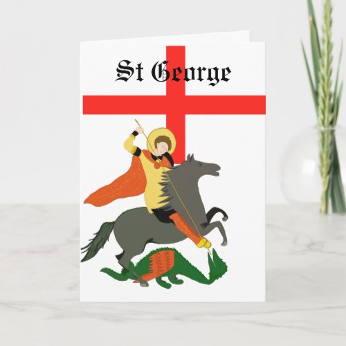 St George and the Dragon editable Card