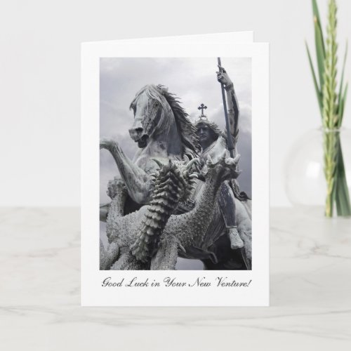 St George and the Dragon Good Luck in New Venture Card