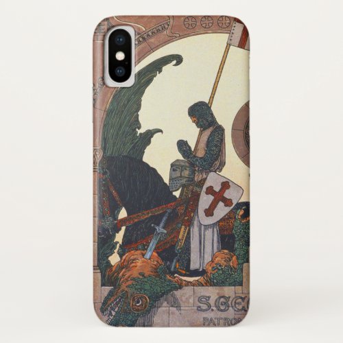 St George and the Dragon _ Heinrich Lefler iPhone X Case