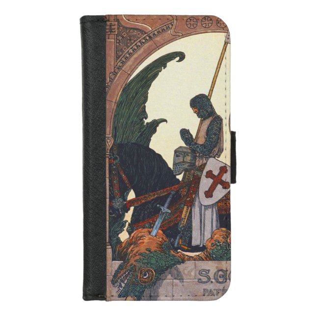 St George and the Dragon - Heinrich Lefler iPhone Wallet Case (Front)