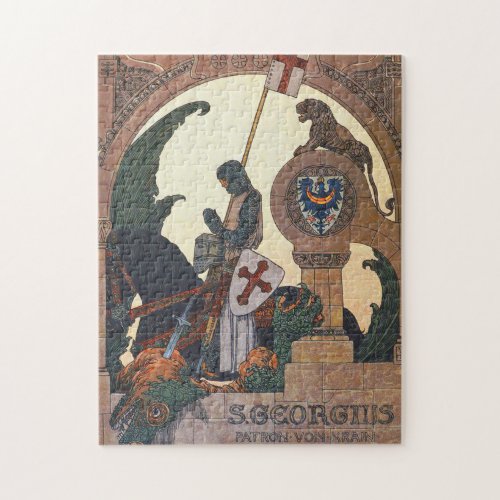 St George and the Dragon _ Heinrich Lefler Jigsaw Puzzle