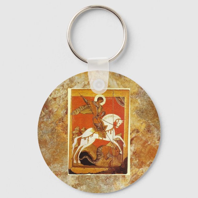 St.George and the Dragon Medieval Keychain (Front)