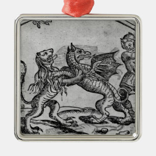 St George and the Dragon Metal Ornament