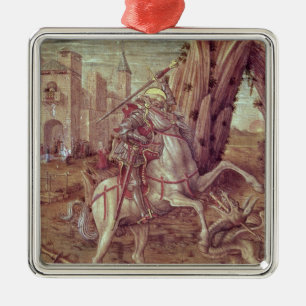 St. George and the Dragon Metal Ornament