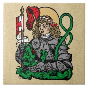 St. George and the Dragon (Nuremberg) Ceramic Tile