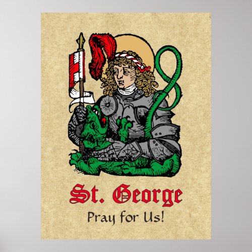 St George and the Dragon Nuremberg Poster