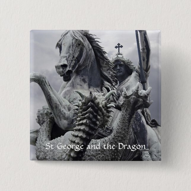 St George and the Dragon Pinback Button (Front)