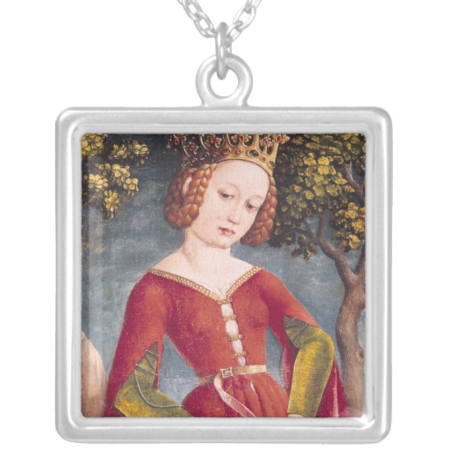 St. George and the Dragon Silver Plated Necklace (Front)