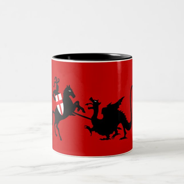 St George and the Dragon Two-Tone Coffee Mug (Center)
