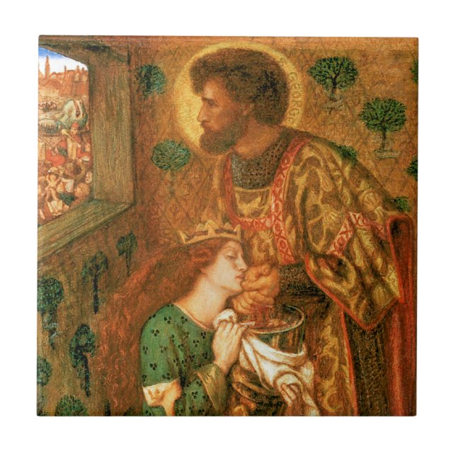 St George and the Princess Sabra Ceramic Tile (Front)