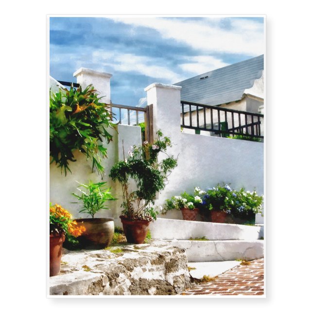 St George Bermuda - Sunny Street Temporary Tattoos (Front)