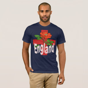 St George Cross With Tudor Rose and England Text T-Shirt