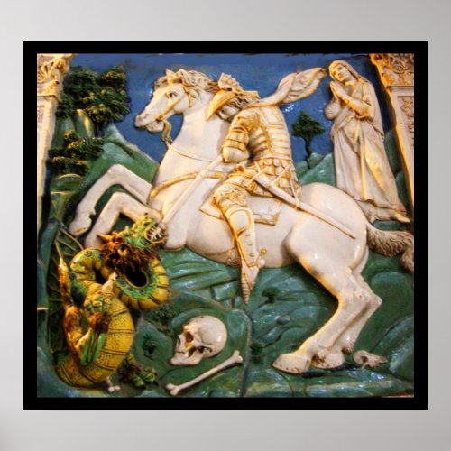 St GeorgeDragon and Princess Poster