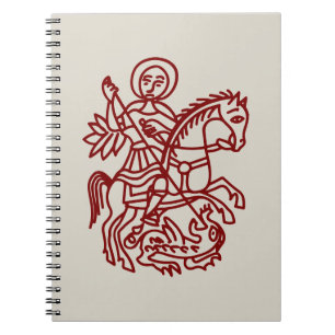 St George Dragon Jerusalem Cross Heritage Tattoo Notebook