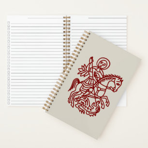 St George Dragon Jerusalem Cross Heritage Tattoo Notebook