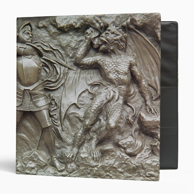 St. George Fighting the Dragon 3 Ring Binder (Front/Inside)