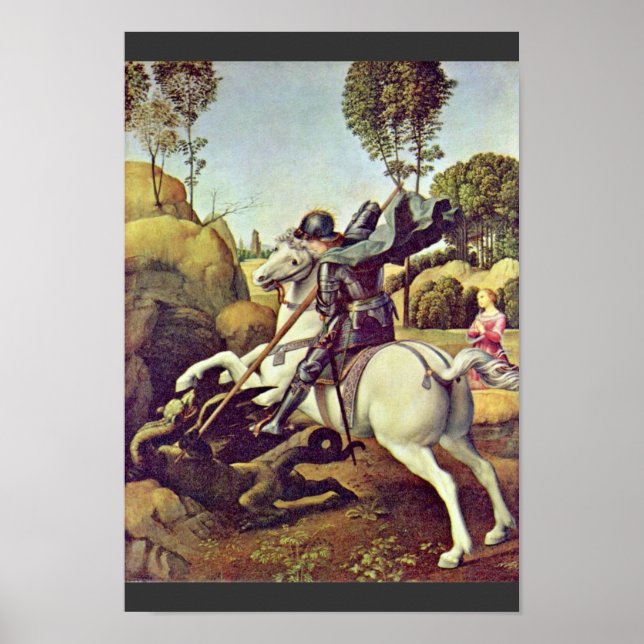 St. George Fighting The Dragon By Raffael Poster (Front)