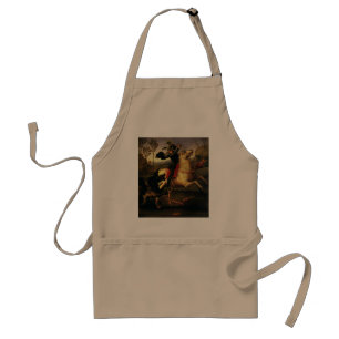 St. George Fighting the Dragon by Raphael Sanzio Adult Apron