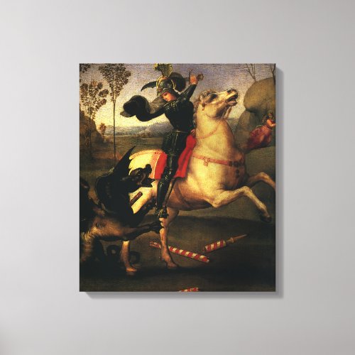 St George Fighting the Dragon by Raphael Sanzio Canvas Print