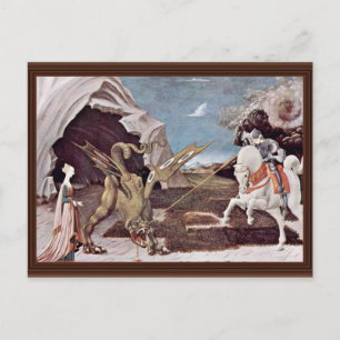 St. George Fighting The Dragon By Uccello Paolo Postcard