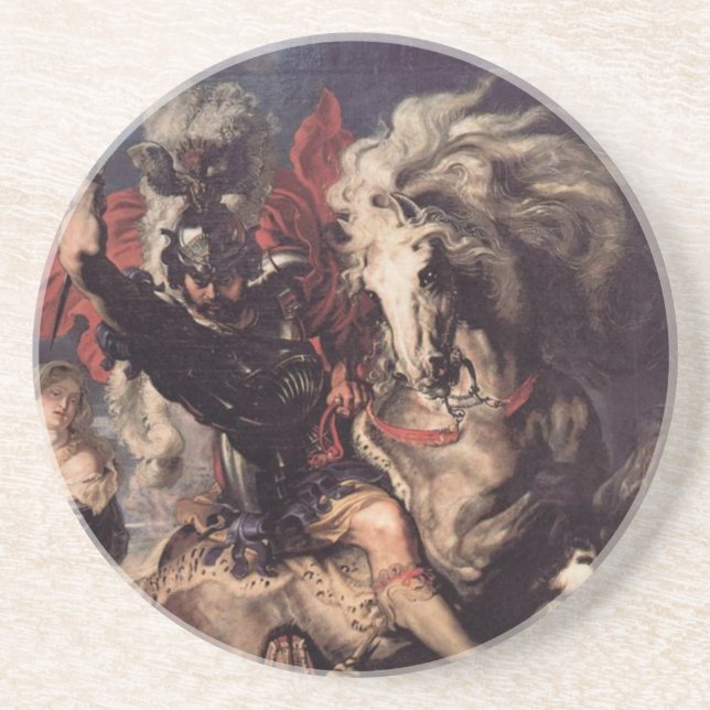 St George Fighting the Dragon Coaster (Front)
