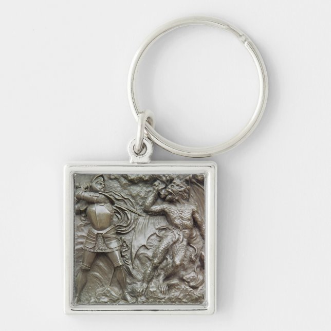 St. George Fighting the Dragon Keychain (Front)