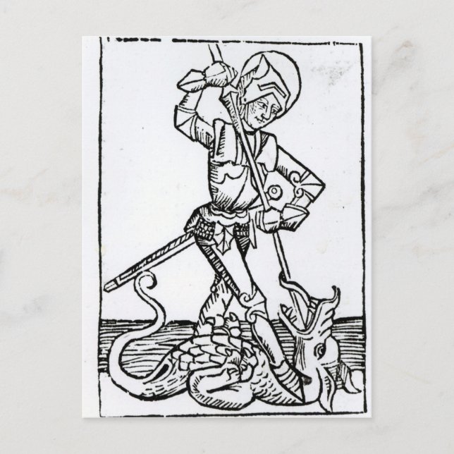 St. George, from the 'Liber Chronicarum' Postcard (Front)