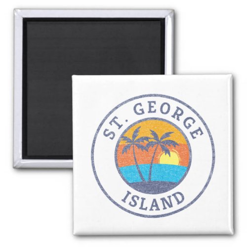 St George Island Florida Faded Classic Style Magnet