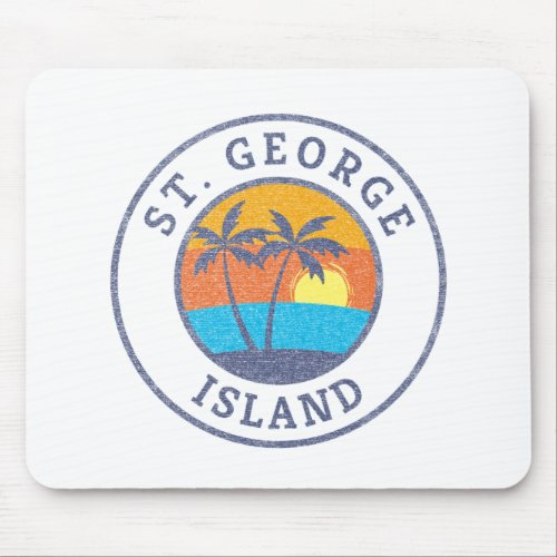 St George Island Florida Faded Classic Style Mouse Pad
