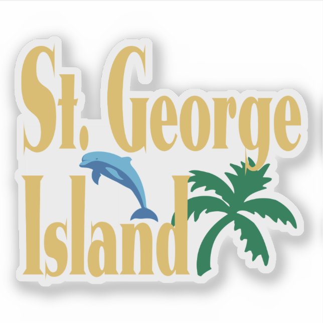St. George Island Florida Sticker (Front)