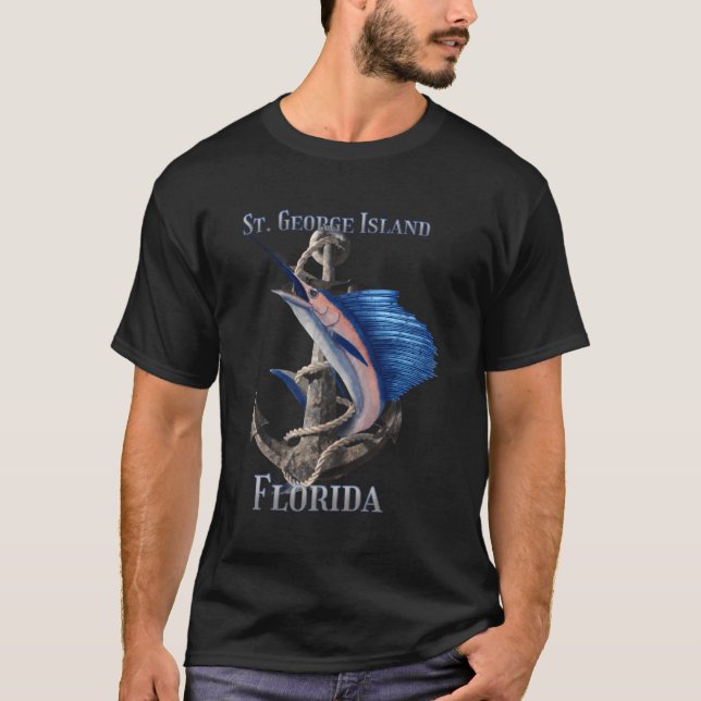 St George Island Florida Swordfish Marlin Ocean Fi T-Shirt (Front)