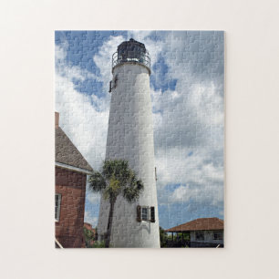 St George Island Lighthouse created on a Jigsaw Puzzle